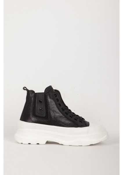 18443 Gerçek Deri Yarım Bilek Erkek Sneaker