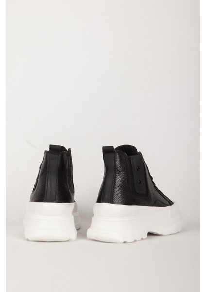 18443 Gerçek Deri Yarım Bilek Erkek Sneaker