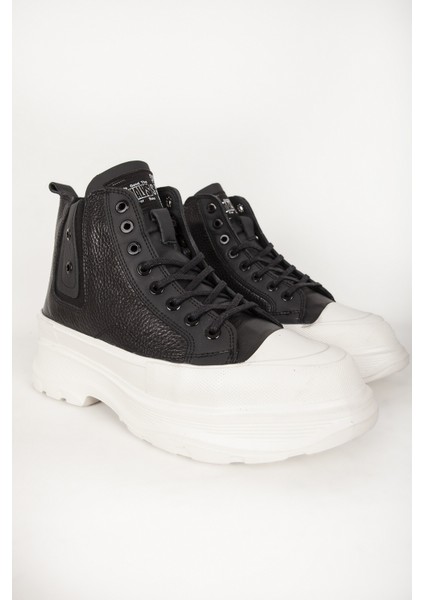 18443 Gerçek Deri Yarım Bilek Erkek Sneaker