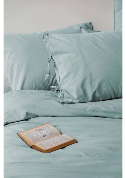 Savanna Yıkanmış %100 Pamuk Poplin Mint King Size Nevresim Takımı fiyatları
