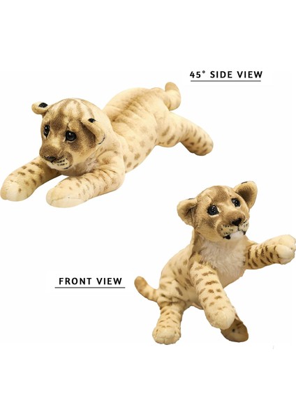 Doldurulmuş Hayvan Aslan, 19" Aslan Doldurulmuş Hayvanlar Peluş Yastık Gerçekçi Doldurulmuş Bebek Aslan Peluş Oyuncaklar Safari Hayvanları Oyuncaklar Jaguar Erkek Kız Için Sevimli (Yurt Dışından) modelleri