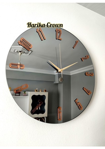Gerçek Aynalı Dekoratif Duvar Saati (40- 50 Cm)