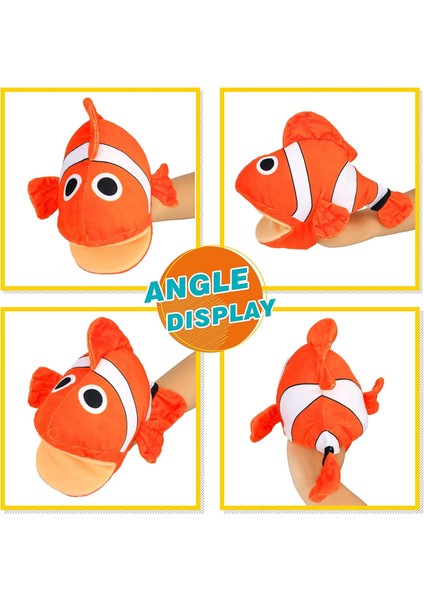 Peluş Palyaço Balığı El Kuklası Okyanus Hayvanı Dolması Kukla Okul Öncesi Hikaye Anlatımı Öğretimi Için Hareketli Ağızlı Rol Oynama Hediyesi Çocuk Erkek Kızları Için Doğum Günü Noe (Yurt Dışından) modelleri