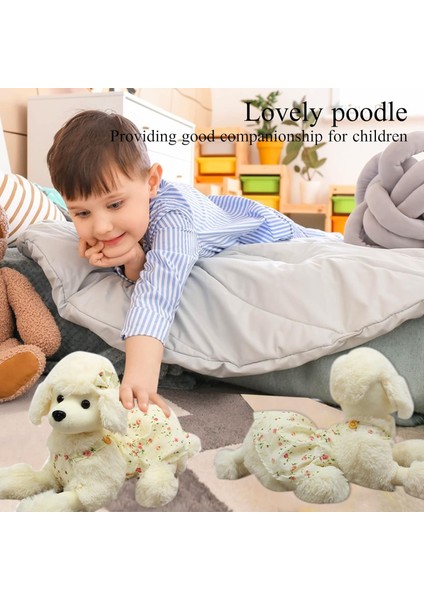 11.8 "kaniş Doldurulmuş Hayvan Peluş, Çocuklar Için Köpek Peluş Oyuncak Köpek Yastık Beyaz (Yurt Dışından)