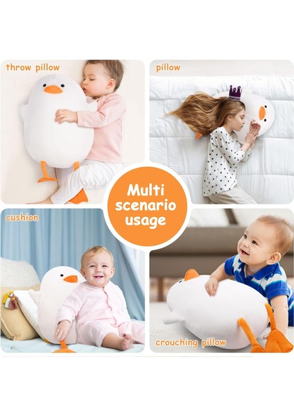 Beyaz Ördek Peluş Yastık, Ördek Doldurulmuş Hayvan, Benzersiz Ördek Sarılma Yastık Peluş Oyuncak, Beyaz Ördek Peluşlar, Hediyeler Için Yumuşacık Ördek Sarılma Yastık Yastık Bebek K (Yurt Dışından)