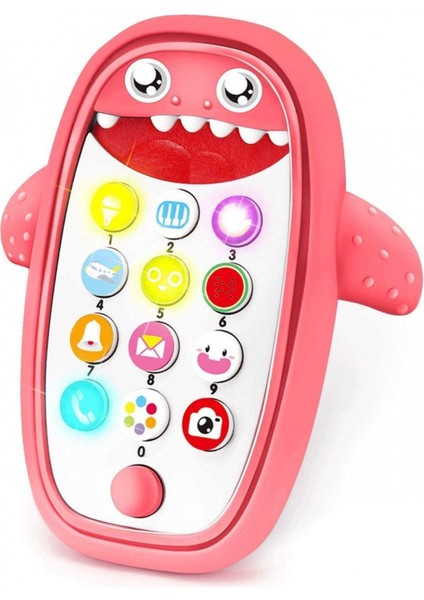 Bebek Müzikli Oyuncaklar, Işıklı ve Sesli Bebek Köpekbalığı Telefon Oyuncakları, Bebekler Için Diş Çıkarma Telefonu Oyuncak - Çocuklar ve Yeni Yürümeye Başlayan Çocuklar Için Oynay (Yurt Dışından)