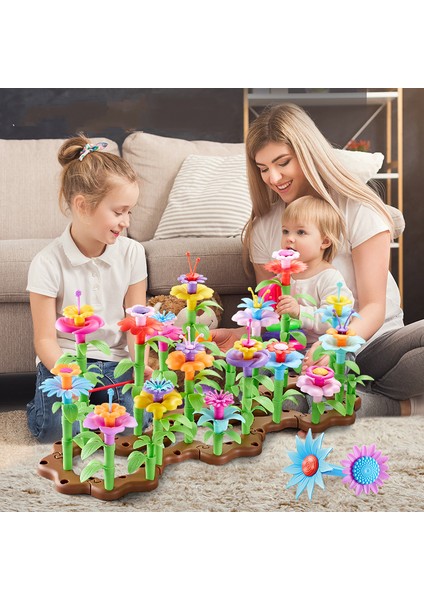 Kız Oyuncakları Yaş 3-6 Yaşında Yürümeye Başlayan Çocuk Oyuncakları Kız Erkek Hediyeler Için Çiçek Bahçesi Yapı Oyuncak Eğitici Aktivite Kök Oyuncaklar (Yurt Dışından) modelleri