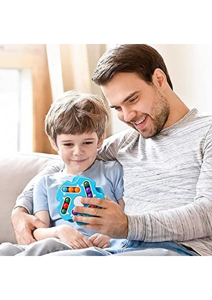 Dönen Sihirli Fasulye Sihirli Küp, Fidget Oyuncak Plastik Kilit Oyuncak Fidget Spinner Jiroskop Stres Giderici Oyuncak, Zeka Bulmaca Erkekler Kızlar Için Parmak Döndürme (Yurt Dışından)