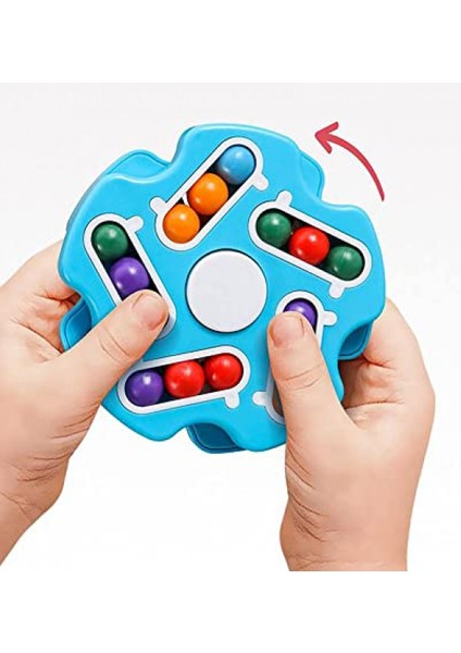 Dönen Sihirli Fasulye Sihirli Küp, Fidget Oyuncak Plastik Kilit Oyuncak Fidget Spinner Jiroskop Stres Giderici Oyuncak, Zeka Bulmaca Erkekler Kızlar Için Parmak Döndürme (Yurt Dışından)