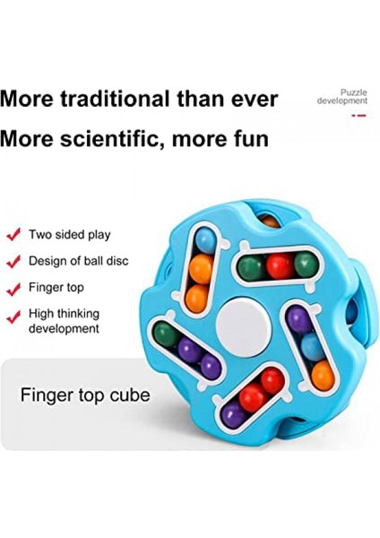 Dönen Sihirli Fasulye Sihirli Küp, Fidget Oyuncak Plastik Kilit Oyuncak Fidget Spinner Jiroskop Stres Giderici Oyuncak, Zeka Bulmaca Erkekler Kızlar Için Parmak Döndürme (Yurt Dışından)