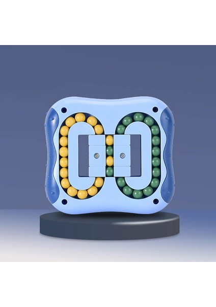 Dönen Sihirli Fasulye Oyuncaklar Dekompresyon Dönen Küçük Boncuklar Fidget Spinner Sihirli Küp Oyuncaklar Unisex-Çocuk Bulmaca Eğitici Oyuncaklar (Indigo) (Yurt Dışından)