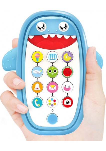 Bebek Müzikli Oyuncaklar, Işıklı ve Sesli Bebek Köpekbalığı Telefon Oyuncakları, Bebekler Için Diş Çıkarma Telefonu Oyuncak - Çocuklar ve Yeni Yürümeye Başlayan Çocuklar Için Oynay (Yurt Dışından)