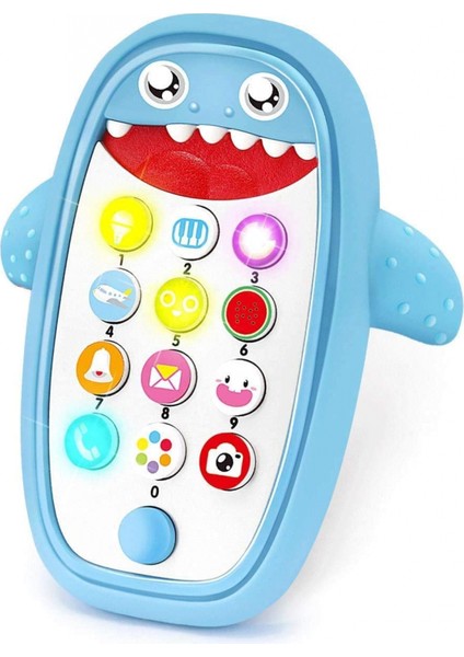 Bebek Müzikli Oyuncaklar, Işıklı ve Sesli Bebek Köpekbalığı Telefon Oyuncakları, Bebekler Için Diş Çıkarma Telefonu Oyuncak - Çocuklar ve Yeni Yürümeye Başlayan Çocuklar Için Oynay (Yurt Dışından)