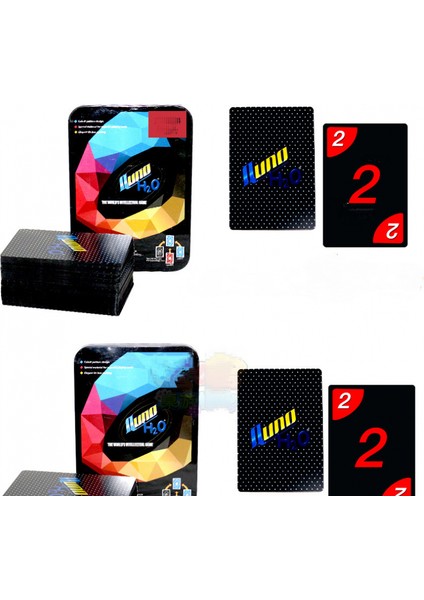 Uno Aile Kart Oyunu Seyahat Dostu, 7 Yaş ve Üzeri Çocuklar Için Harika Bir Hediye 9279-UNQO Demir Kutu Hyun Black Punishment Edition (Yurt Dışından)