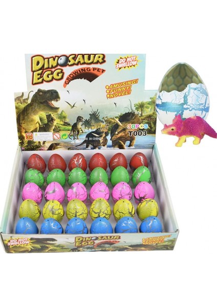Dinozor Yumurtaları Oyuncak Kuluçka Büyüyen Dino Ejderha Çocuklar Için Büyük Boy Paket 30 Adet, Renkli Çatlak (Yurt Dışından)