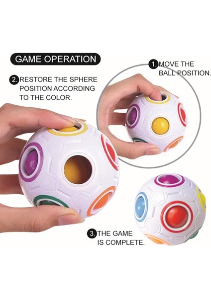 Dönen Stres Gökkuşağı Topu Infinity Rölyef Spinner Fidget Oyuncak Yetişkinler Çocuklar Için Eğitim Sihirli Küp Bulmaca (Beyaz) (Yurt Dışından) fırsatları