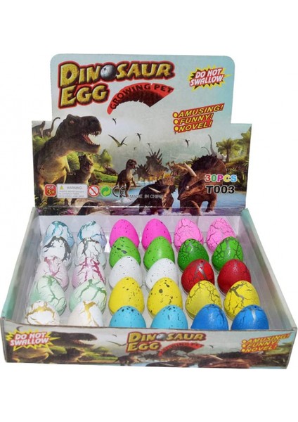 Dinozor Yumurtaları Oyuncak Kuluçka Büyüyen Dino Ejderha Çocuklar Için Büyük Boy Paket 30 Adet, Mix Renk (Yurt Dışından)
