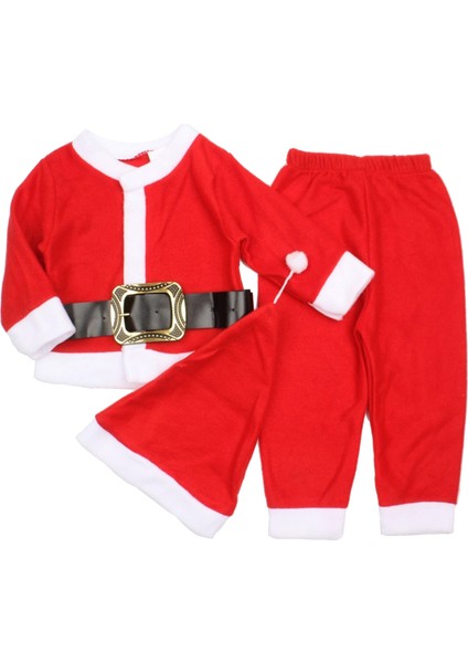 1/4 Yas Erkek Noel Sapkalı Takım, Bebek Noel Kıyafeti