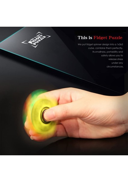 Fidget Spinner Küp, 1X3X3 Disket Küp Bulmaca Spinner Anti-Anksiyete Fidget Oyuncaklar Çocuklar Için Yetişkinler (Yurt Dışından)