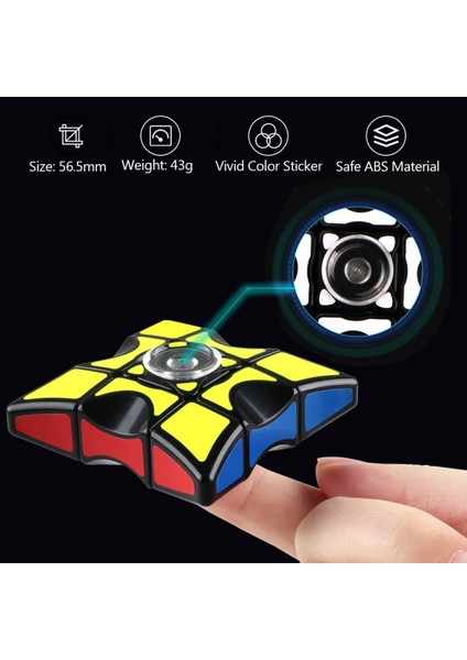 Fidget Spinner Küp, 1X3X3 Disket Küp Bulmaca Spinner Anti-Anksiyete Fidget Oyuncaklar Çocuklar Için Yetişkinler (Yurt Dışından)