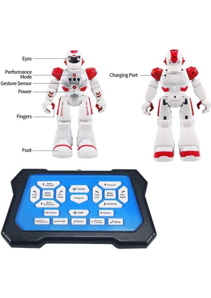 Çocuklar Için Uzaktan Kumandalı Robot, Kızılötesi Denetleyici Oyuncaklarla Akıllı Programlanabilir Robot, Dans, Şarkı Söyleme, Ay Yürüyüşü ve LED Gözler, Hareket Algılama (Yurt Dışından)