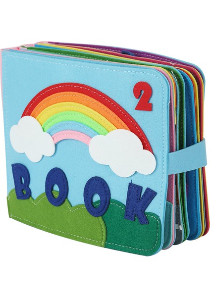 Yumuşak Bebek Kitapları, Bez Kitaplar Dokunma ve Hissetme Oyuncakları 0-12 Ay, Keçe Gökkuşağı Kitapları Erken Öğrenme, Eğitici Oyuncaklar, Küçük Çocuklar Için Meşgul Kitaplar (Yurt Dışından)
