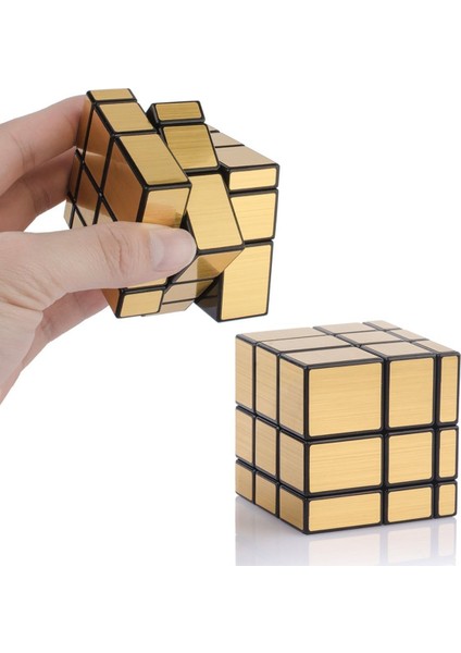 Saytay Shengshou Ayna Küp Seti, Ayna Blokları 3X3X3 Ayna Hız Küp Seti Paket Aynalı Küp Paketi Bulmaca Oyuncaklar Gümüş Altın 2'li Paket ST-001 (Yurt Dışından) modelleri