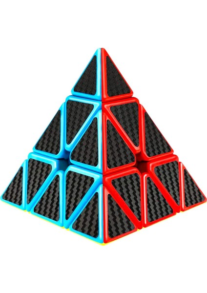 Saytay Piramit Küp, Karbon Fiber Piramit 3x3 Hız Küp Üçgen Küp Bulmaca ST-001 (Yurt Dışından)