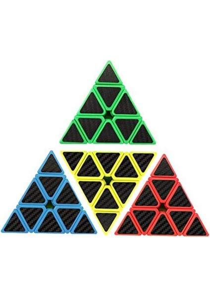 Saytay Piramit Küp, Karbon Fiber Piramit 3x3 Hız Küp Üçgen Küp Bulmaca ST-001 (Yurt Dışından)