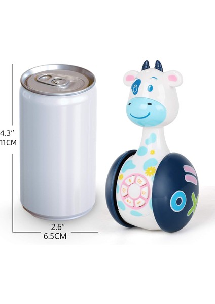 Bebek Oyuncakları-Inekler Müzikli ve LED Işıklı Tumbler Oyuncak, Bebek Emekleme Oyuncakları, Sevimli Çıngıraklar Zil Bebek Inek Oyuncakları ve En Iyi Hediyeler (Inek) Için Yürümeye (Yurt Dışından)
