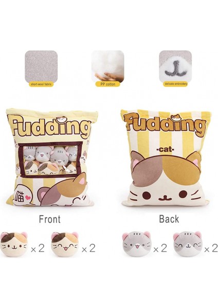 Wekity Sevimli Peluş Yastık Atmak Yastık Çıkarılabilir Doldurulmuş Hayvan Oyuncaklar Kızlar Için Yaratıcı Hediyeler (Yavru Kedi) (Yurt Dışından) fiyatları