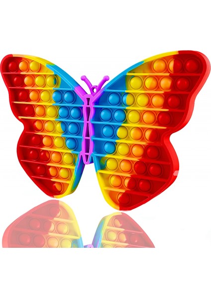 Jumbo Büyük Kelebek Pop Fidget Oyuncak It Gökkuşağı Dev Popper Popitsfidgets Büyük Büyük Mega Xl 100 Poppit Popets Kabarcık Patlayan Duyusal Kaygı Stres Giderici Kızlar Için Hediye (Yurt Dışından)