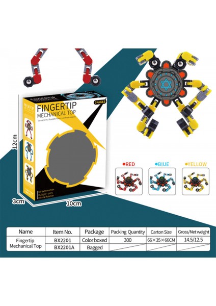 Fidget Spinner Harika Tasarım Fidget Oyuncak Yaratıcı Dönüştürülebilir Parmak Ucu Jiroskop Spinner Makinesi Zincir Rulman Eğlenceli Dekompresyon Anti-Anksiyete (Sarı) (Yurt Dışından)