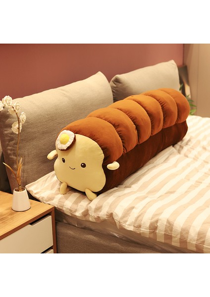 3D Gerçekçi Ekmek Yastık Yumuşak Bel Yastığı Sevimli Yumuşak Dekoratif Yastık Gıda Peluş Doldurulmuş Oyuncak Cadılar Bayramı Noel Uyku Ev Dekor Hediye (40 Cm) (Yurt Dışından)