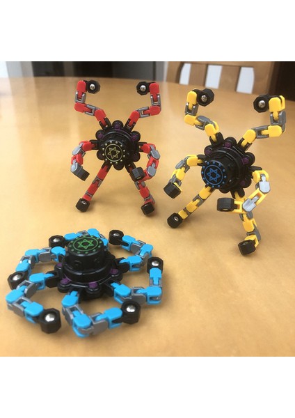 Fidget Spinner Havalı Tasarım Fidget Oyuncak Yaratıcı Dönüştürülebilir Parmak Ucu Jiroskop Spinner Makinesi Zincir Rulman Eğlenceli Dekompresyon Anti-Anksiyete (Kırmızı) (Yurt Dışından)