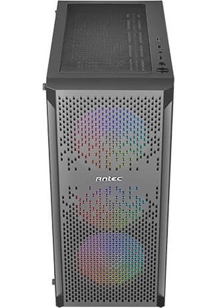 NX290 Rainbow Fanlı Temperli Camlı Mid Tower Mesh Siyah Gaming Kasa