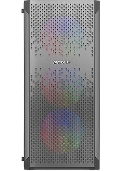 NX290 Rainbow Fanlı Temperli Camlı Mid Tower Mesh Siyah Gaming Kasa