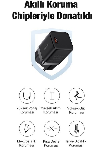 Gan3 Seri Pd3.0, Qc4+ Pps 30W Şarj Başlık Iphone Şarj Iphone 11 12 13 14 15 Pro Max Şarj Başlık