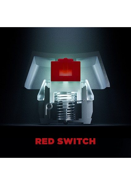 REBEL Mor Low Profile RED SWITCH US Layout Beyaz Işıklı Mekanik Gaming Oyuncu Klavye