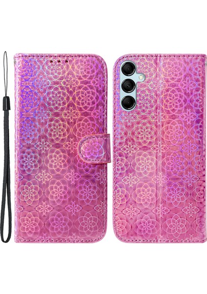 Samsung Galaxy M54 5g / F54 5g Deri Cüzdan Kılıf Göz Kamaştırıcı Telefon Stand Kapağı (Yurt Dışından)