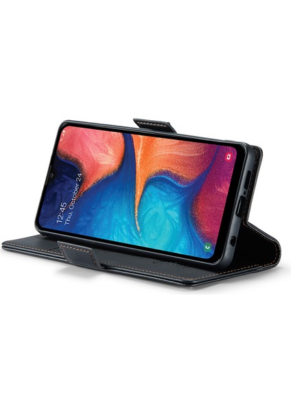 Samsung Galaxy A40 Rfıd Engelleme Pu Deri Telefon Kasası Stand Cüzdan Anti-Drop Cover (Yurt Dışından)