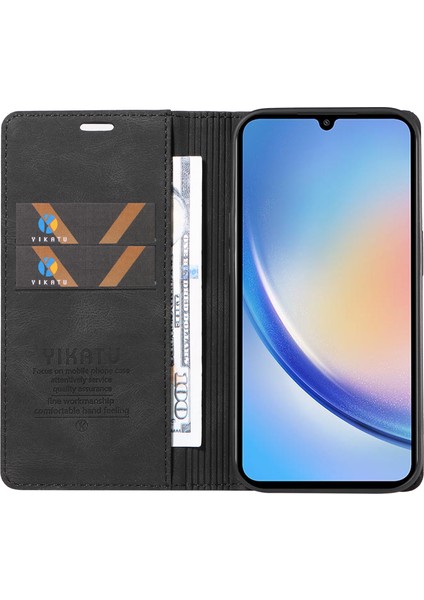 Samsung Galaxy A34 5g Toz Geçirmez Telefon Kılıfı Cilt Doku Duygu Pu Deri Kabuk Cüzdan Stand Kapağı (Yurt Dışından) fiyatları