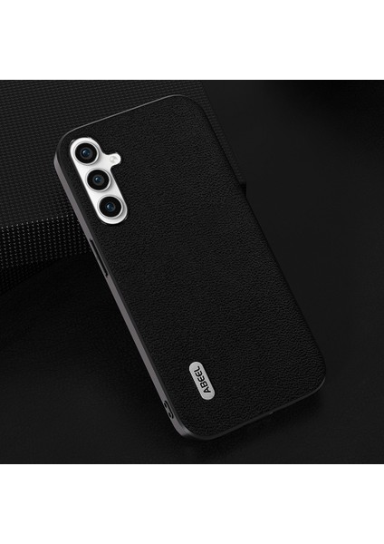 Samsung Galaxy A24 4g Koruyucu Kılıf Litchi Doku Inek Deri Kaplamalı Pc+Tpu Telefon Kapağı (Yurt Dışından)