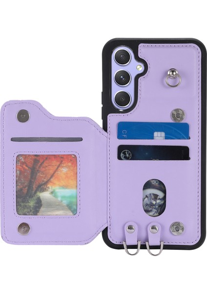 Samsung Galaxy A14 5g / A14 4g Kickstand Case Pu Deri+Tpu Rfıd Engelleme Telefon Kabuğu Bilek Kayışı (Yurt Dışından) fırsatları