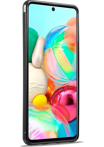 Samsung Galaxy A71 4g SM-A715 Toz Geçirmez Kılıf Pu Deri+Tpu+Eva Karbon Fiber Doku Telefon Kapağı (Yurt Dışından)