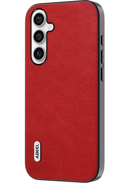 Samsung Galaxy M54 5g / F54 5g Litchi Doku Deri Kaplamalı Tpu+Pc Kılıfı Retro Telefon Kapağı (Yurt Dışından)
