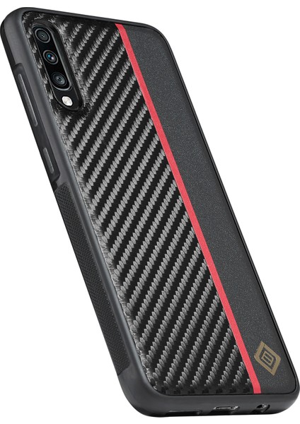 Samsung Galaxy A50 / A50S / A30S Telefon Kılıfı Karbon Fiber Ekleme Deri + Tpu + Eva Kapak (Yurt Dışından)