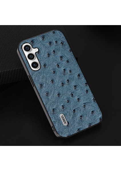 Samsung Galaxy M54 5g / F54 5g Şok Geçirmez Telefon Kılıfı Inek Deri+Pc+Tpu Devekuşu Doku Kapağı (Yurt Dışından) modelleri