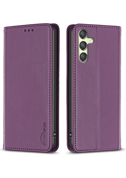 Samsung Galaxy A25 5g Kart Tutucu Pu Deri Telefon Stand Kılıfı (Yurt Dışından)