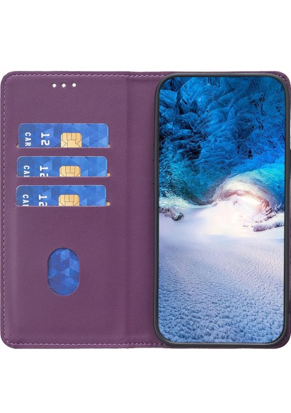 Samsung Galaxy A25 5g Kart Tutucu Pu Deri Telefon Stand Kılıfı (Yurt Dışından)